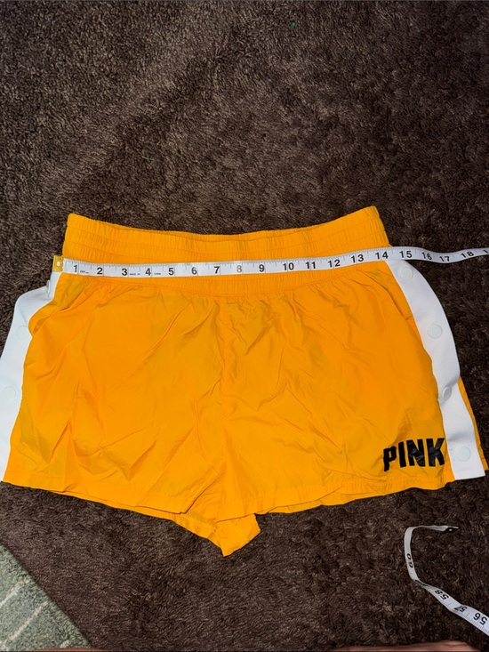 PINK Victoria's Secret Pants - ☀️🥎🛝🛹PINK Yellow Athletic Snap-Trim Shorts